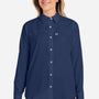 Huk Womens Tide Point UPF 30+ Long Sleeve Button Down Shirt - Naval Academy Blue - NEW