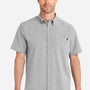 Huk Mens Kona UPS 30+ Short Sleeve Button Down Shirt w/ Pocket - Harbor Mist Grey - NEW