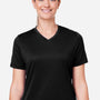 Team 365 Womens Zone Performance Mesh Moisture Wicking Short Sleeve V-Neck T-Shirt - Black - Coming Soon