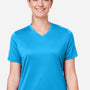 Team 365 Womens Zone Performance Mesh Moisture Wicking Short Sleeve V-Neck T-Shirt - Electric Blue - Coming Soon