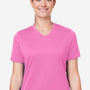 Team 365 Womens Zone Performance Mesh Moisture Wicking Short Sleeve V-Neck T-Shirt - Charity Pink - Coming Soon
