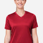 Team 365 Womens Zone Performance Mesh Moisture Wicking Short Sleeve V-Neck T-Shirt - Red - Coming Soon