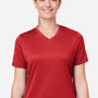 Team 365 Womens Zone Performance Mesh Moisture Wicking Short Sleeve V-Neck T-Shirt - Scarlet Red - Coming Soon