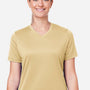 Team 365 Womens Zone Performance Mesh Moisture Wicking Short Sleeve V-Neck T-Shirt - Vegas Gold - Coming Soon