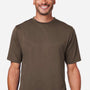 Team 365 Mens Zone Performance Mesh Moisture Wicking Short Sleeve Crewneck T-Shirt - Dark Brown - Coming Soon