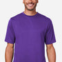 Team 365 Mens Zone Performance Mesh Moisture Wicking Short Sleeve Crewneck T-Shirt - Purple - Coming Soon