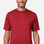 Team 365 Mens Zone Performance Mesh Moisture Wicking Short Sleeve Crewneck T-Shirt - Red - Coming Soon
