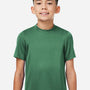 Team 365 Youth Zone Performance Mesh Moisture Wicking Short Sleeve Crewneck T-Shirt - Dark Green - New