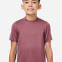 Team 365 Youth Zone Performance Mesh Moisture Wicking Short Sleeve Crewneck T-Shirt - Dark Maroon - New