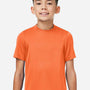 Team 365 Youth Zone Performance Mesh Moisture Wicking Short Sleeve Crewneck T-Shirt - Orange - New