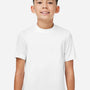 Team 365 Youth Zone Performance Mesh Moisture Wicking Short Sleeve Crewneck T-Shirt - White - New