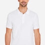 Harriton Mens Valiant Snag Resistant Short Sleeve Polo Shirt - White - New
