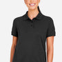 Harriton Womens Valiant Snag Resistant Short Sleeve Polo Shirt - Black - New
