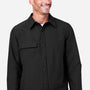 Harriton Mens Flex Twill Water Resistant Long Sleeve Button Down Shirt w/ Pocket - Black - Coming Soon