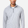 North End Mens Eclipse Jacquard Moisture Wicking 1/4 Zip Sweatshirt - Heather Platinum Grey - Coming Soon
