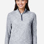 North End Womens Eclipse Jacquard Moisture Wicking 1/4 Zip Sweatshirt - Heather Black - Coming Soon