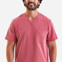 Onna Mens Limitless Stretch V-Neck Scrub Top w/ Pocket - Calm Pink - New