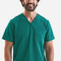 Onna Mens Limitless Stretch V-Neck Scrub Top w/ Pocket - Clean Green - New