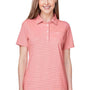 Vineyard Vines Womens Fanshell Moisture Wicking Short Sleeve Polo Shirt w/ Pocket - White Cap/Fiery Coral - Coming Soon