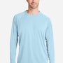 Huk Mens LoPro Pursuit Moisture Wicking Long Sleeve Crewneck T-Shirt - Plein Air Blue - NEW