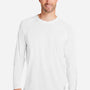 Huk Mens LoPro Pursuit Moisture Wicking Long Sleeve Crewneck T-Shirt - White - NEW