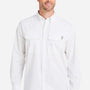 Huk Mens Creekbed Moisture Wicking Long Sleeve Button Down Shirt w/ Double Pockets - White - NEW