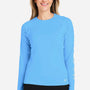 Huk Womens LoPro Pursuit Moisture Wicking Long Sleeve Crewneck T-Shirt - Marolina Blue - New