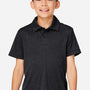 Team 365 Youth Zone Sonic Moisture Wicking Short Sleeve Polo Shirt - Heather Black - New