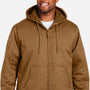 Harriton Mens ClimaBloc Full Zip Hooded Jacket - Duck Brown - New