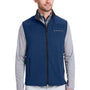 Vineyard Vines Mens On The Go Shep Moisture Wicking Full Zip Vest - Deep Bay Blue - New