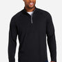 Core 365 Mens Origin Moisture Wicking Performance Pique 1/4 Zip Sweatshirt - Black/Carbon Grey - Coming Soon