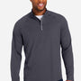 Core 365 Mens Origin Moisture Wicking Performance Pique 1/4 Zip Sweatshirt - Carbon Grey/Black - Coming Soon