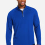 Core 365 Mens Origin Moisture Wicking Performance Pique 1/4 Zip Sweatshirt - True Royal Blue/Carbon Grey - Coming Soon