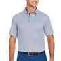 Swannies Golf Mens Tanner Printed Short Sleeve Polo Shirt - Navy Blue - New
