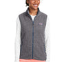 Vineyard Vines Womens Harbor Fleece Full Zip Vest - Heather Charcoal Grey - New