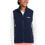 Vineyard Vines Womens Harbor Fleece Full Zip Vest - Vineyard Navy Blue - New