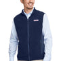 Vineyard Vines Mens Harbor Fleece Full Zip Vest - Vineyard Navy Blue - New