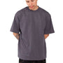 Shaka Wear Mens Max Heavyweight Short Sleeve Crewneck T-Shirt - Heather Charcoal Grey - New