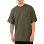 Shaka Wear Mens Max Heavyweight Short Sleeve Crewneck T-Shirt - Olive Green - NEW