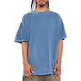 Shaka Wear Mens Garment Dyed Short Sleeve Crewneck T-Shirt - Washed Denim Blue - Coming Soon