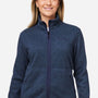 Marmot Womens Drop Line Fleece Full Zip Jacket - Heather Arctic Navy Blue - New