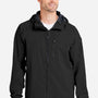 Huk Mens Rover Waterproof Full Zip Hooded Rain Jacket - Black - NEW