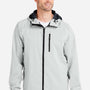 Huk Mens Rover Waterproof Full Zip Hooded Rain Jacket - Harbor Mist Grey - NEW