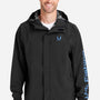 Huk Mens Storm Waterproof Full Zip Hooded Rain Jacket - Black - NEW