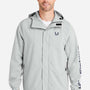 Huk Mens Storm Waterproof Full Zip Hooded Rain Jacket - Harbor Mist Grey - NEW
