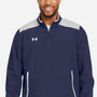 Under Armour Mens Motivate 3.0 1/4 Zip Sweatshirt w/ Pouch Pocket - Midnight Navy Blue/White - Coming Soon