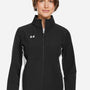 Under Armour Womens Rival Stretch Water Resistant Full Zip Jacket - Black/White - New