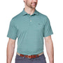 Vineyard Vines Mens Bradley Stripe Sankaty Moisture Wicking Short Sleeve Polo Shirt - Sea Clay Green - Coming Soon