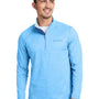 Vineyard Vines Mens Sankaty Moisture Wicking 1/4 Zip Sweatshirt - Ocean Breeze Blue - Coming Soon