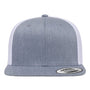 Yupoong Hats Mens Retro High Profile Snapback Trucker Hat - Heather Grey/White - Coming Soon